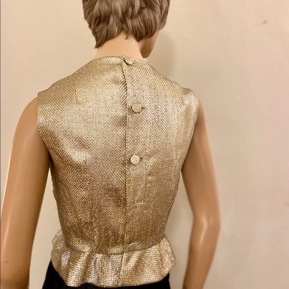 60’s Glitzy peplum top by Sydney Heller, New York - Picture 6 of 7